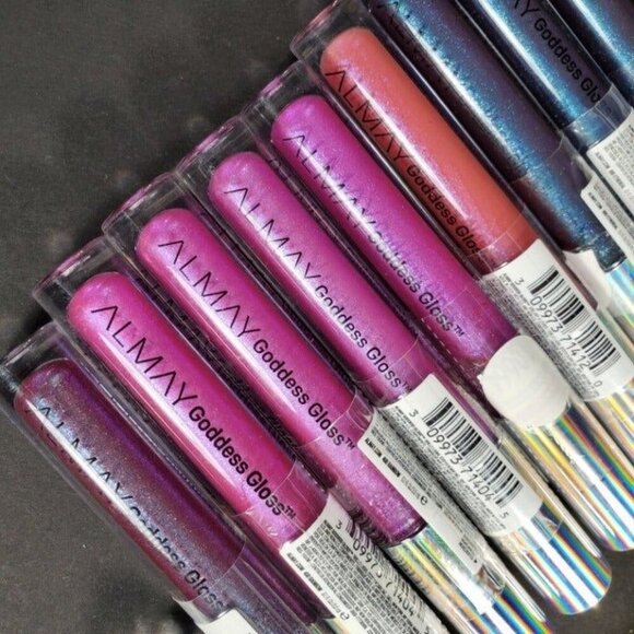 Almay Lip Gloss Goddess Gloss Gilded Lip Care Yellow Sparkle Make Up - Picture 5 of 9